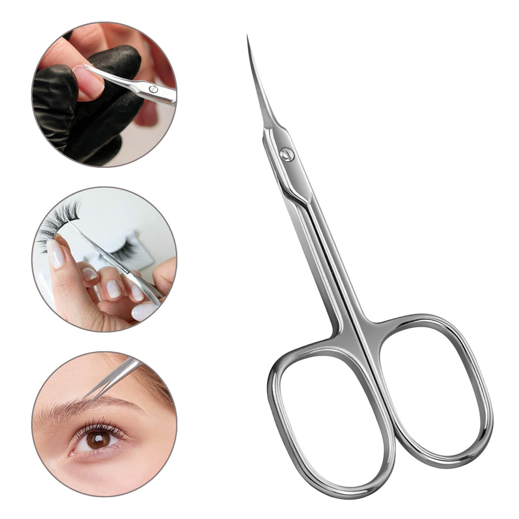 Tesoura De Cutícula Aço Inoxidável Fina Para Manicure Sobrancelha Cílios em Oferta na Shopee
