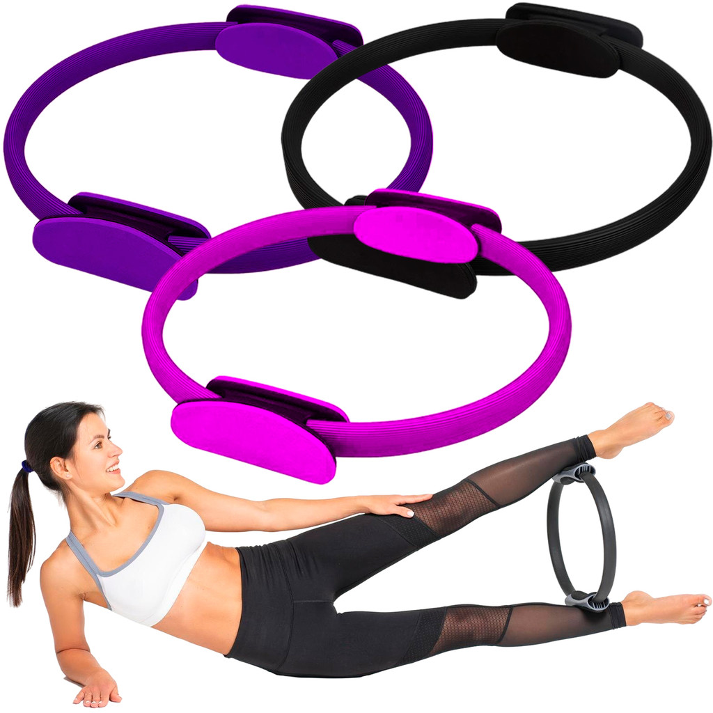 Kit 3 Anel Tonificador Pilates Flexível Yoga Fisioterapia