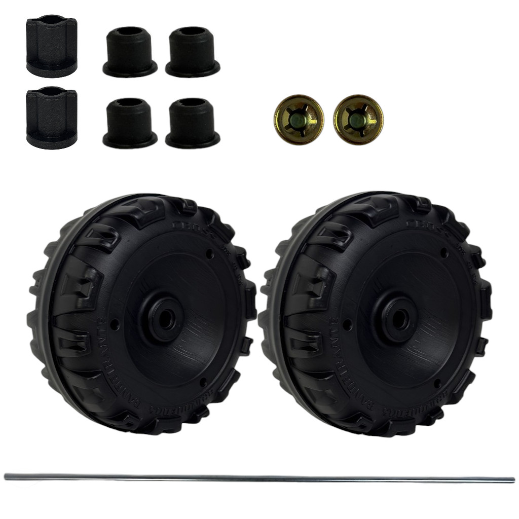 KIT RODA REPARO COM EIXO 65CM PARA CARRINHO DE PRAIA E CARRINHO DE PESCA