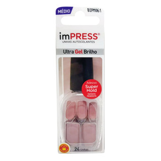 Unhas Postiças Autocolantes First Kiss imPress Ultra Gel Tamanho Médio Fresh Start com 24 Unidades em Oferta na Shopee