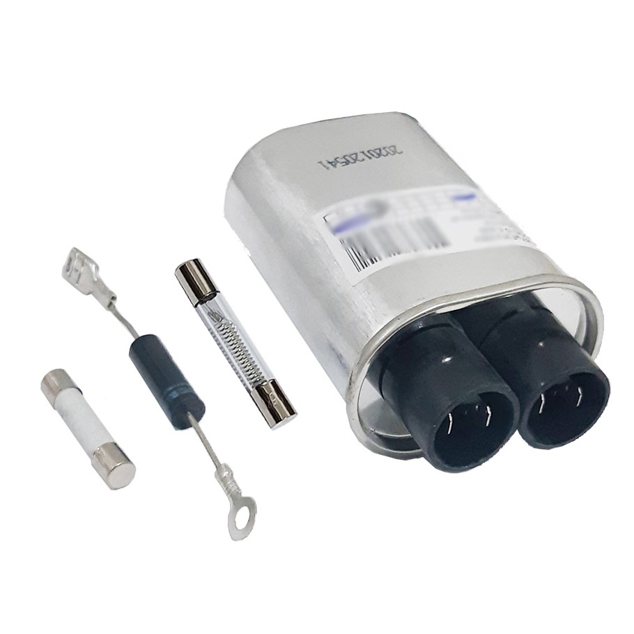 Kit Reparo Microondas Capacitor 0,70uf + 2 Fusivel + 1 Diodo