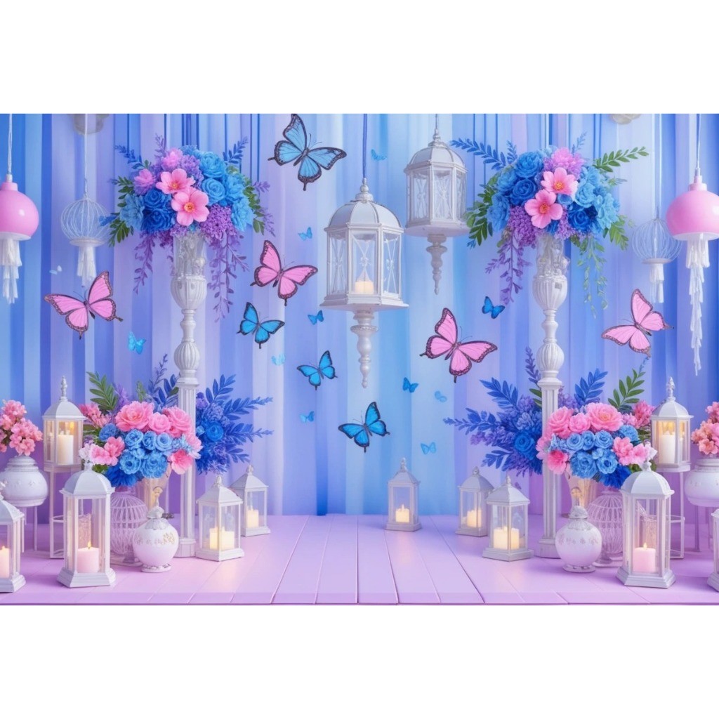 Fundo Fotográfico Tecido Sublimado 3D Cenário Borboletas 2,20x1,50 CFF - 613 em Oferta na Shopee