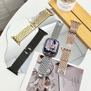 Pulseira De Ligação De Aço Inoxidável Para IWatch Ultra 49mm 10 9 8 7 46 41 45mm Escala De...