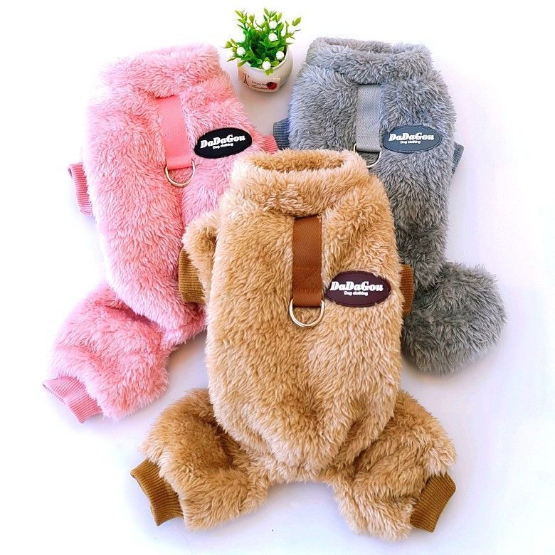Roupas Para Cães De Inverno Macacões De Lã Quente Animais De Estimação