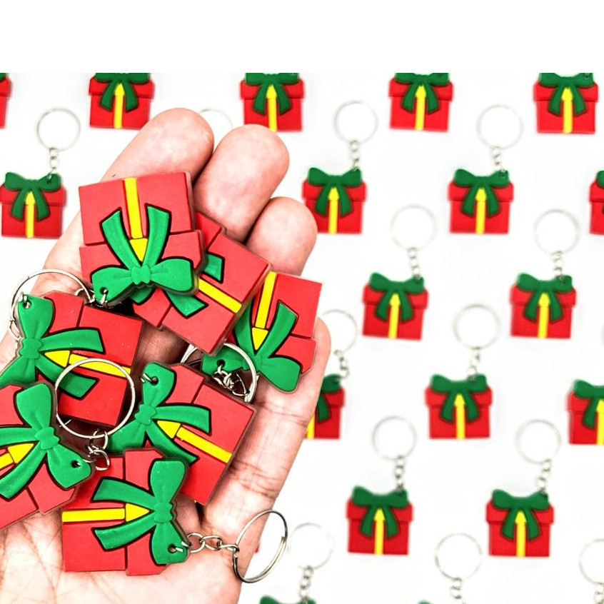 Lembrancinha Chaveiro Presente 10un Presentinho Natalino Natal Evento Festa Convidado Jantar Papai Noel Novos
