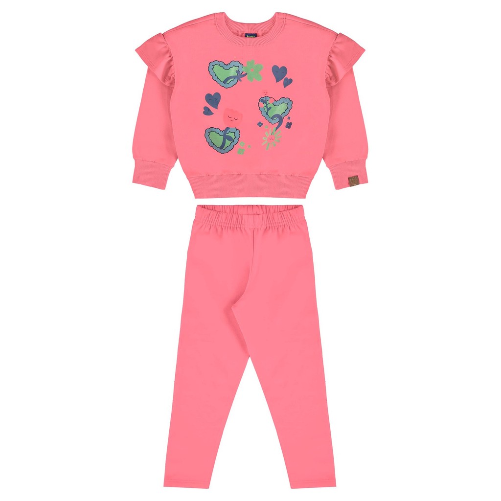 Conjunto Infantil com Blusão e Calça Legging Bee Loop
