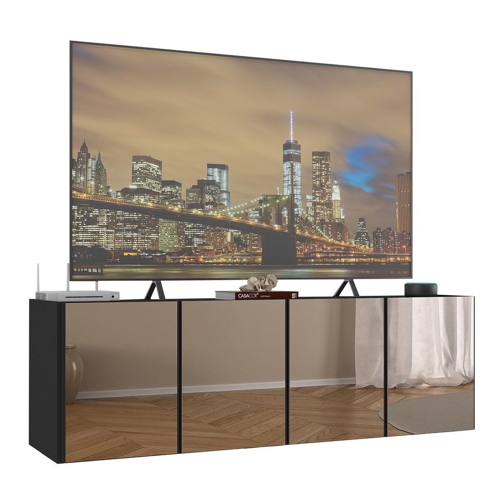 Rack TV até 50 Polegadas 4 Portas Suspenso com Espelhos Multimóveis MP1081 em Oferta na Shopee