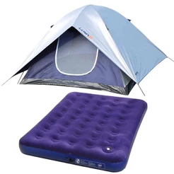 Barraca Camping Luna para 4 Pessoas e Colchão Inflável Multiuso Casal MOR