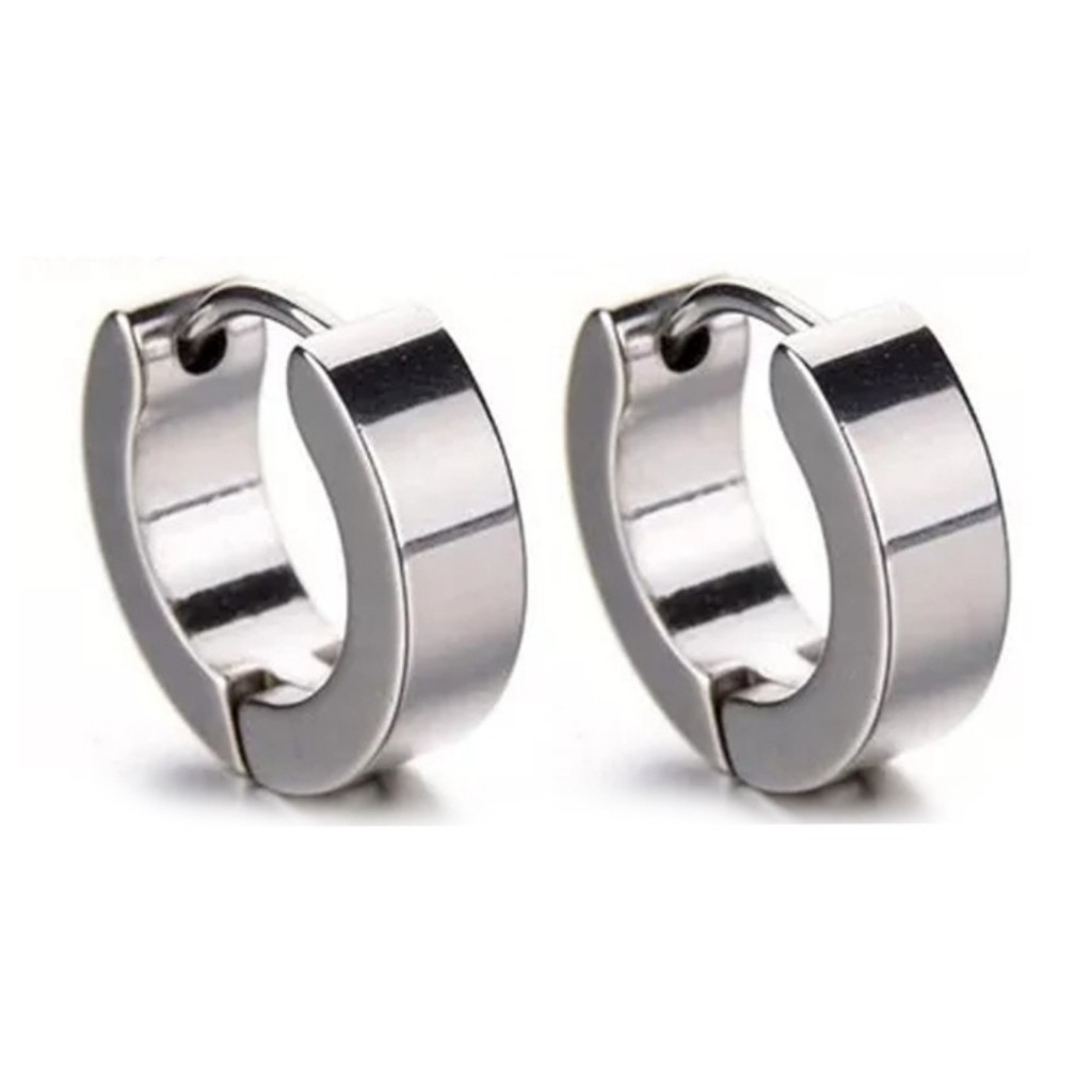 Brinco Argola Aço inoxidavel Legitimo Masculino Pares Brinco Antialérgico Le Essence Masculine / 100% Aço Puro