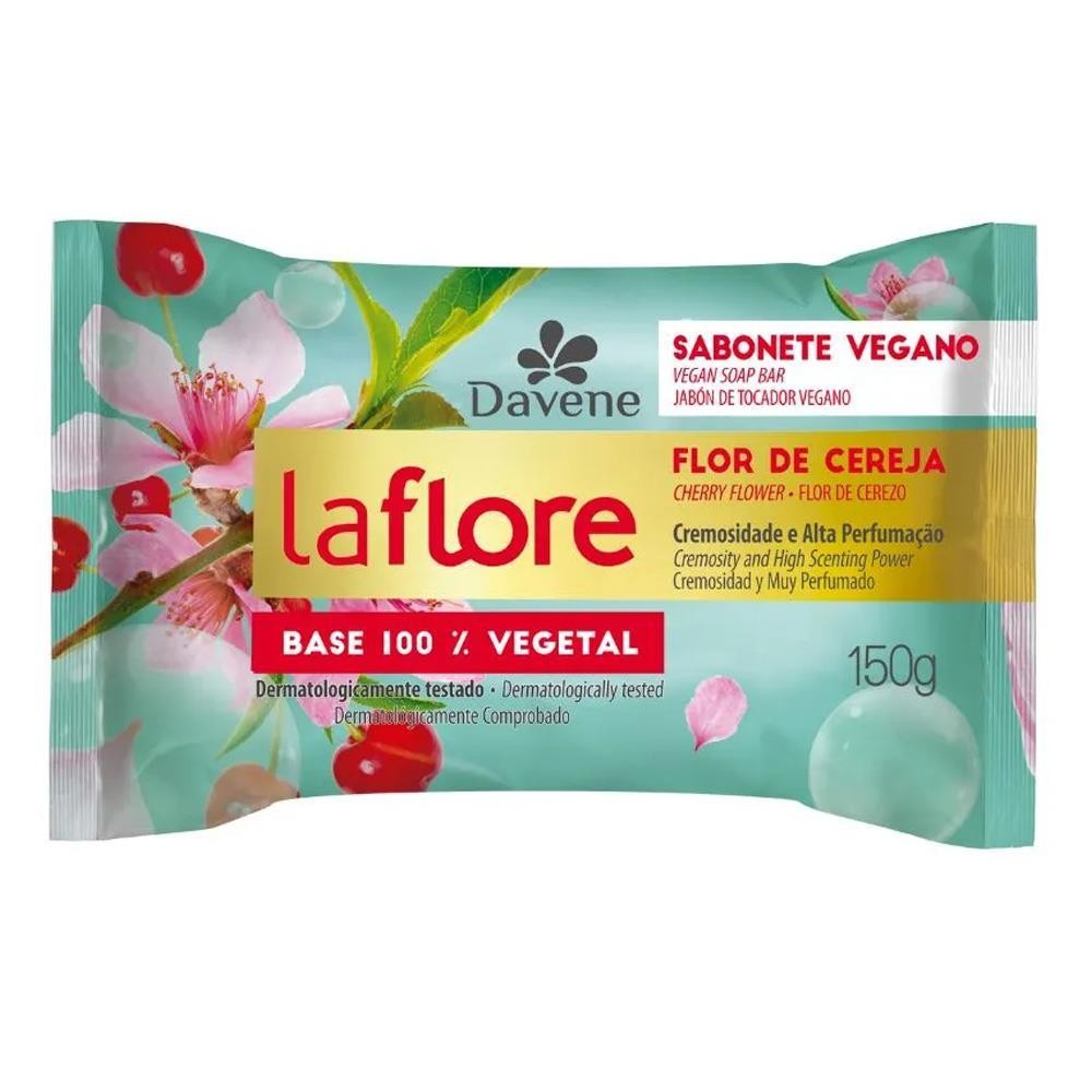LA FLORE SABONETE EM BARRA VEGETAL FLOR DE CEREJA COM 150G
