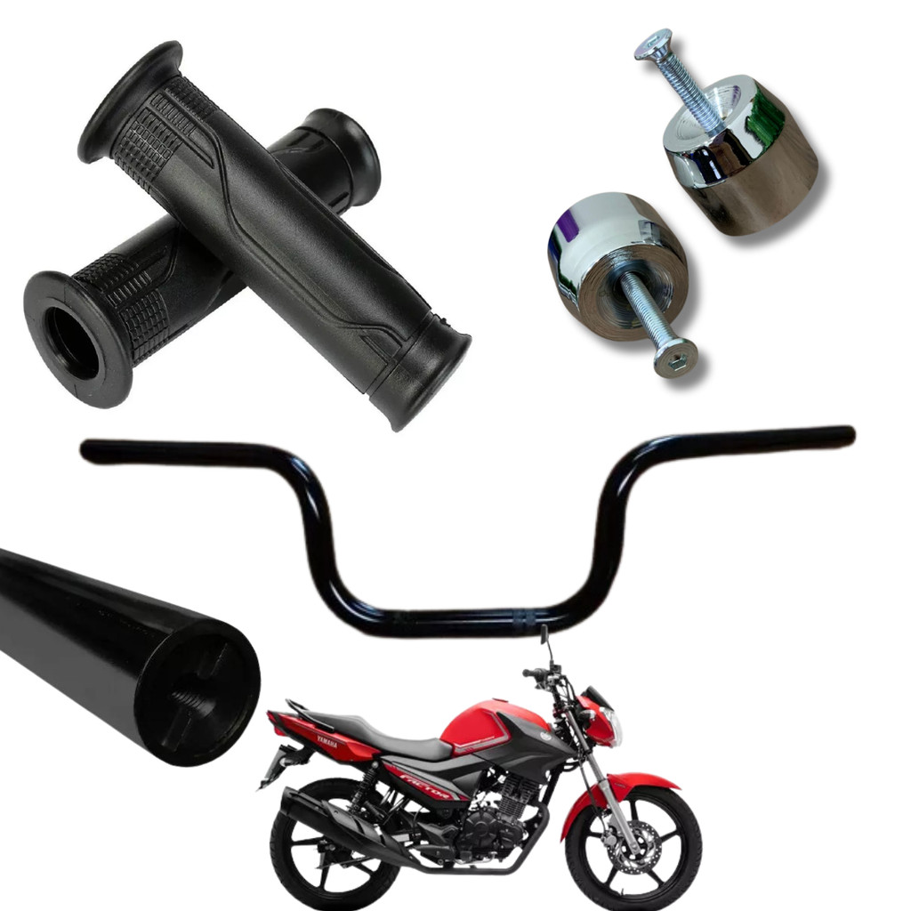 Guidão Mais Pezinho Com Manopla Factor 125 Fazer 150 Yamaha Manini Durabilidade em Oferta na Shopee