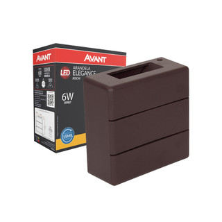 Arandela Led Externa Elegance Rischi 6w 3000K Cafe Avant em Oferta na Shopee