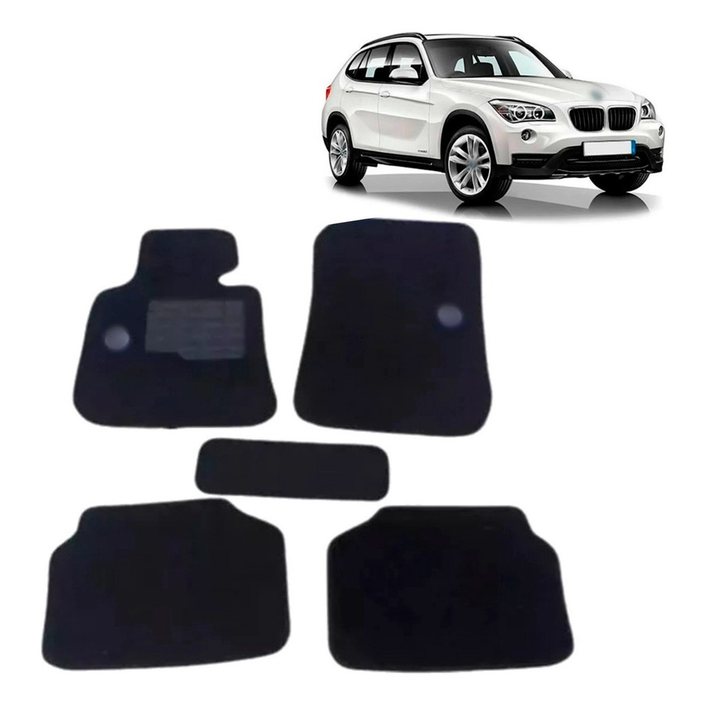 Kit de tapetes 5 peças específico X1 2010 11 12 13 14 2015 Carpete Preto