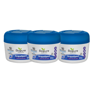 Kit 3 Creme Desodorante Antitranspirante Acquasport Ekopure em Oferta na Shopee