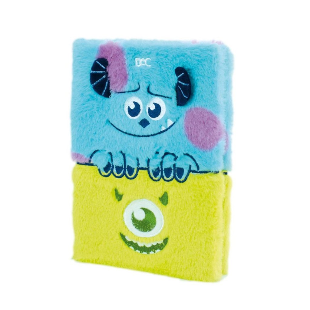 Caderno de Anotações Monstros S.A DAC Pelúcia Disney Fluffy Material Escolar Volta as Aulas Fofinho