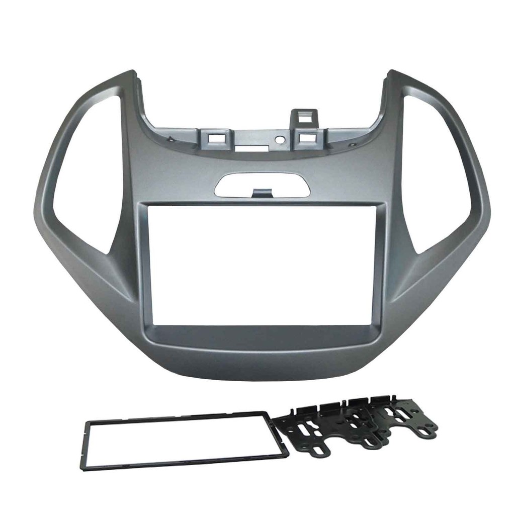 Moldura 2 Din Ford Ka / Ka+ 2014, 2015, 2016, 2017 - Cinza em Oferta na Shopee
