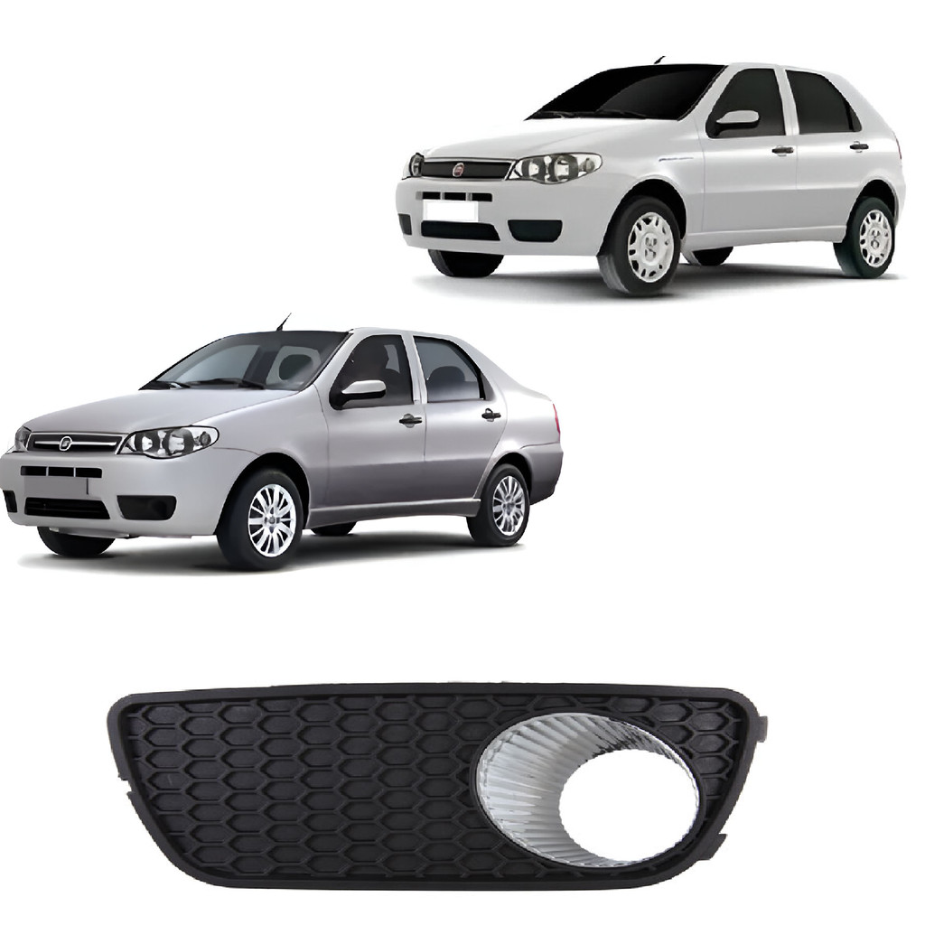 Grade Farol De Milha Palio 2008 2007 2006 2005 2004 Com Milha Esquerdo