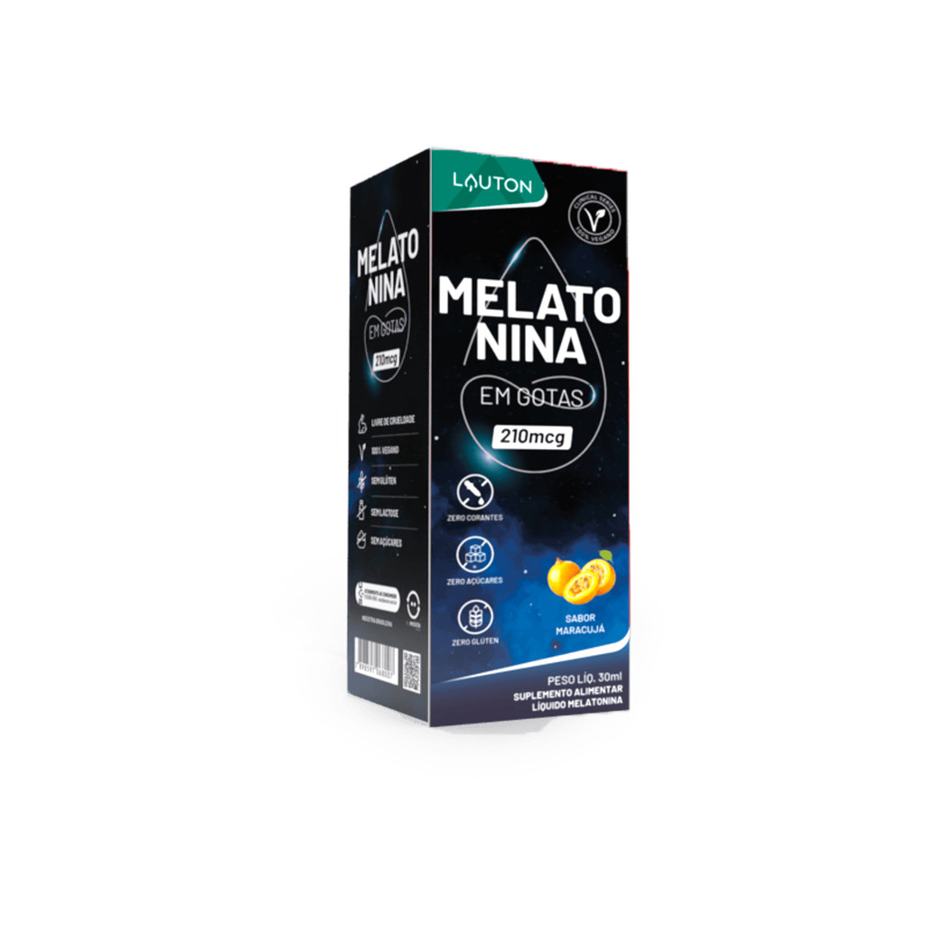 Melatonina em gotas da Lauton Sabor Maracujá 30ml - Vegano em Oferta na Shopee