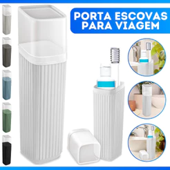 Estojo Porta Escova e Pasta Dental Plástico Para Viagem Bolsa Escola - OFERTA