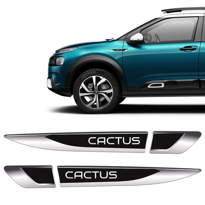 Emblema Resinado Aplique Lateral Citroen C4 Cactus Inclinado em Oferta na Shopee
