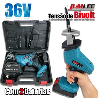 Serra elétrica portátil sem escova 36V serra de sabre serra de corte pode cortar osso madeira lata em Oferta na Shopee