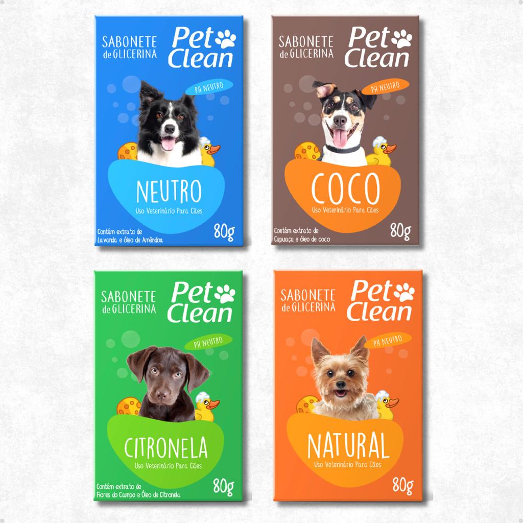 Sabonete em Barra Pet para Cachorro e Gato Pet Shop Banho 80g Pet Clean Vários Aromas em Oferta na Shopee