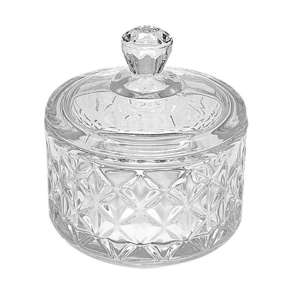 BOMBONIERE VIDRO DELI DIAMANTE 10X10CM