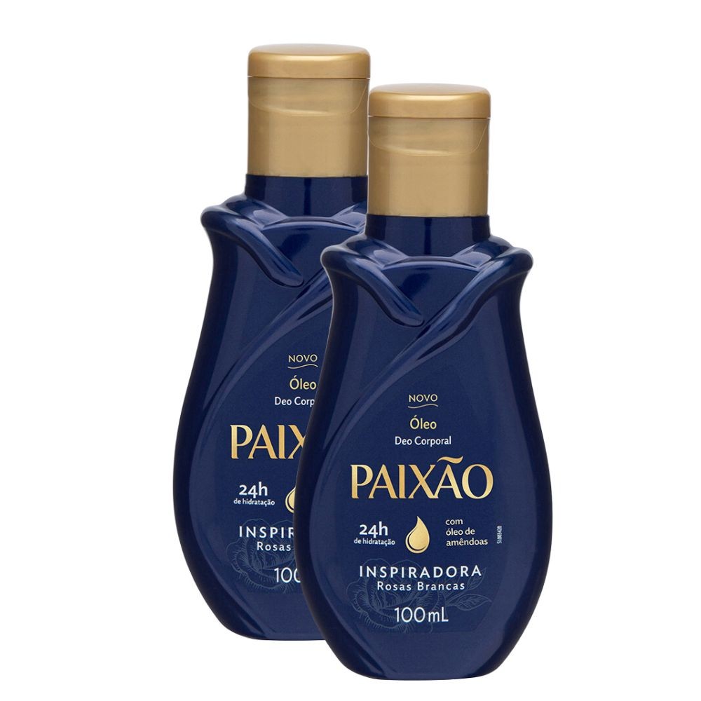 Kit 2 Óleo Corporal Paixão Inspiradora Rosas Brancas 100ml - Beauty