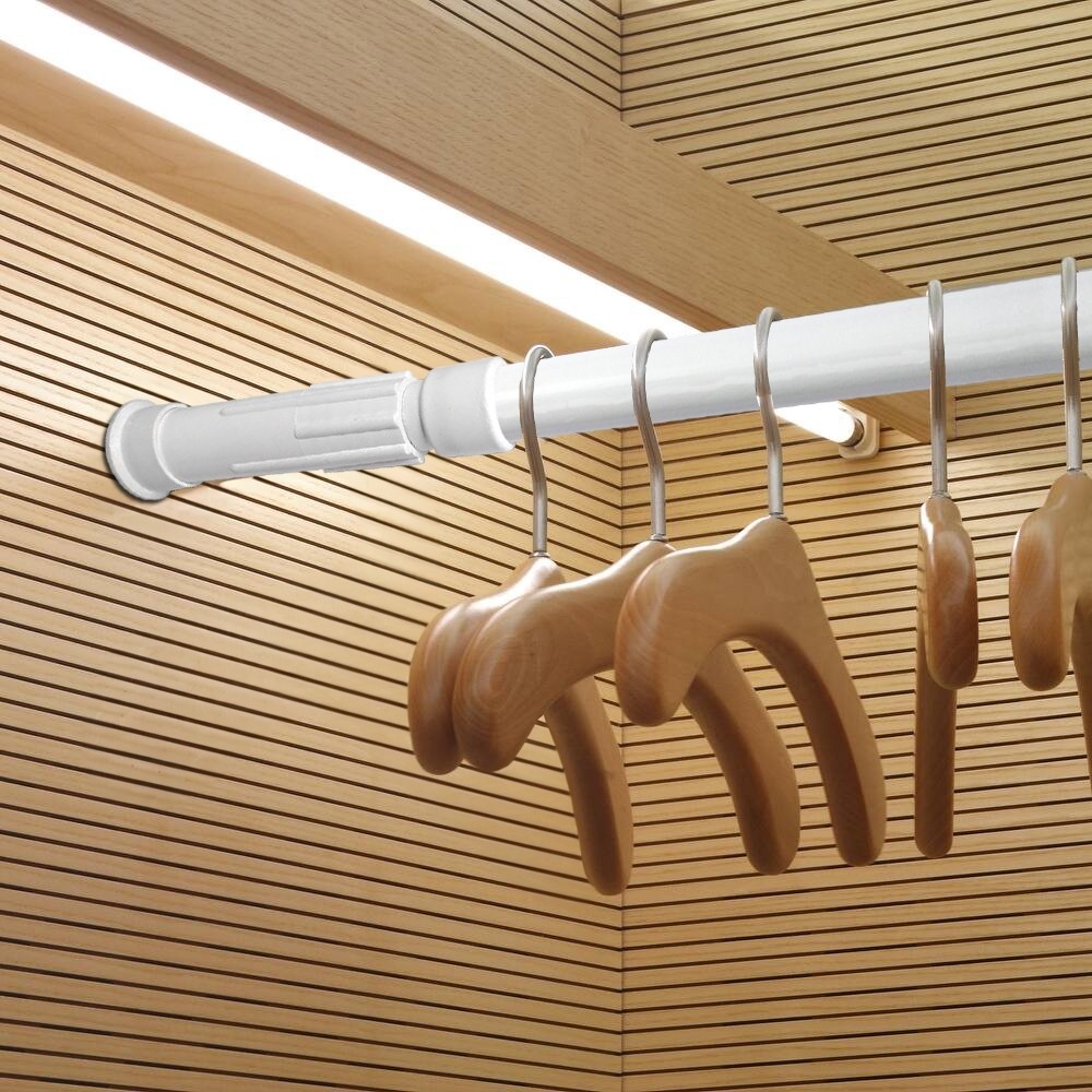 Varão Extensível Banheiro Box Ajustável Sem Furar Parede Suporte Multiuso Cortina Roupas Armário Provador Reforçado