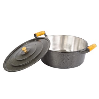 Caçarola Panela de Aluminio Fundido Batido Craqueado Tamanho 24 em Oferta na Shopee