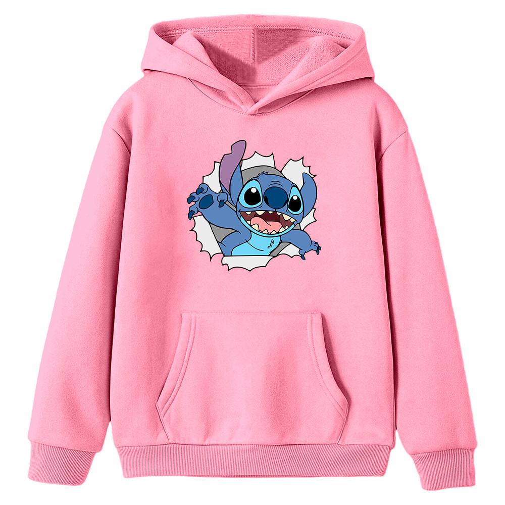 Moletom Infantil Canguru Sti-tch Rasgando Desenho Infância Tv Lilo Kids Blusa Flanelado
