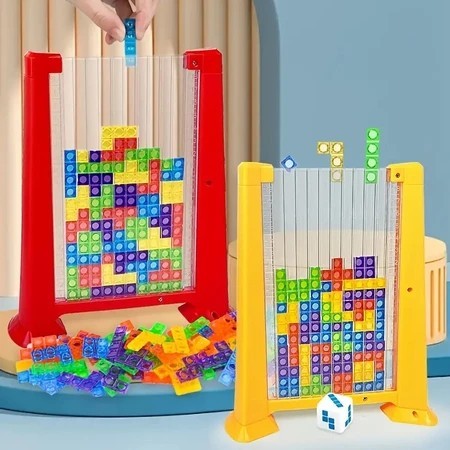 Tetris Puzzle 3D Brinquedo de Encaixe Educativo Para Crianças Treinarem Coordenação e Lógi...