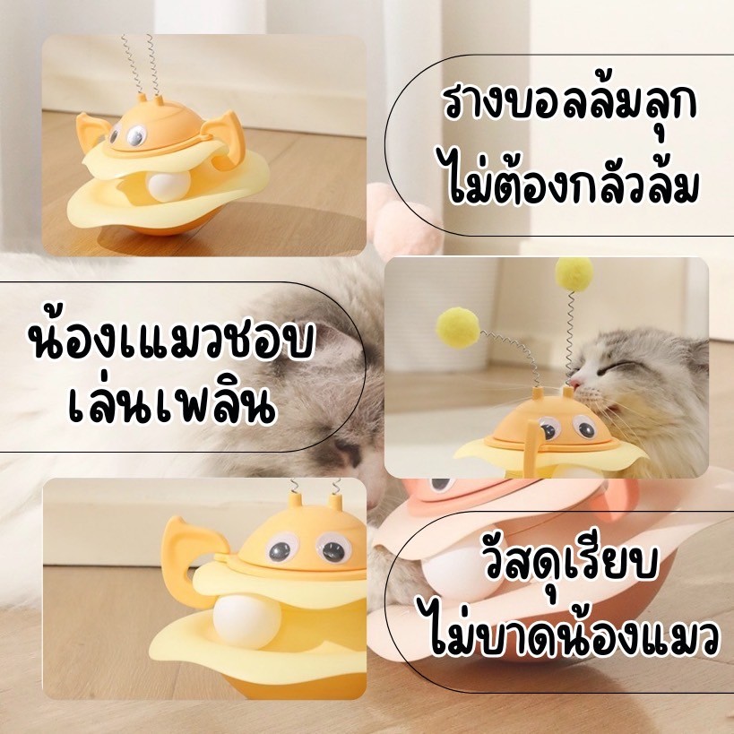 HM-ของเล่นสัตว์เลี้ยง รางบอลแมว ผึ้ง ของเล่นแมว  บอลแมว รางบอล - ภาพที่ 6