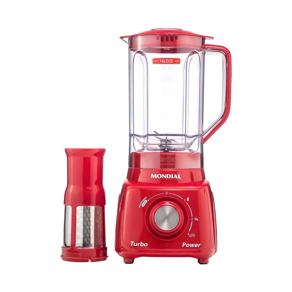 Liquidificador Mondial L99-FR Turbo Power Vermelho 550W 3 Velocidades - 127 V