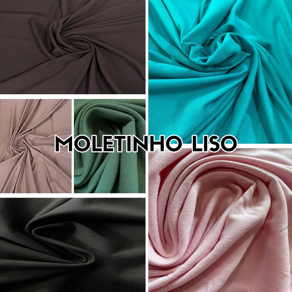 4 Metros Tecido Moletinho Liso - Moletinho de Viscose (4m x 1,80m)