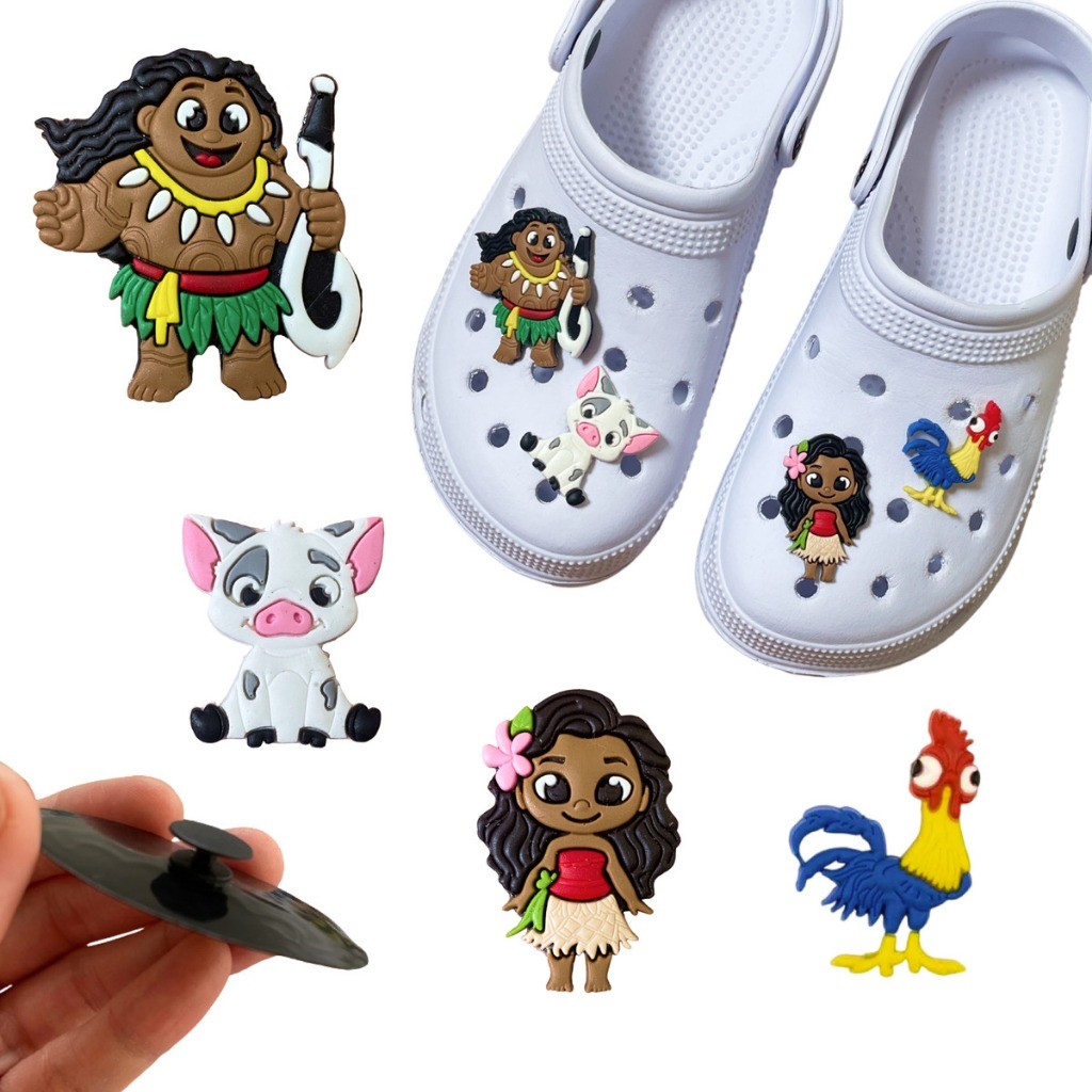 Kit 4 Pins Bottons Turma moana Emborrachados Princesas Disney Novo