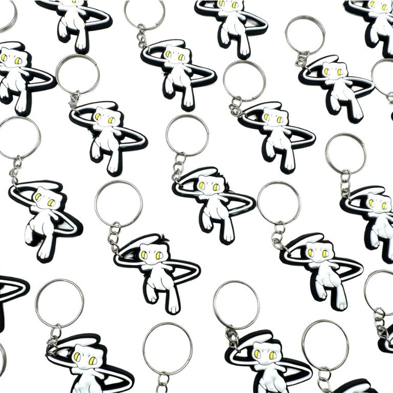 Pokemon Mew Keychain 10un Emborrachado Mimo Pokemons Mimo