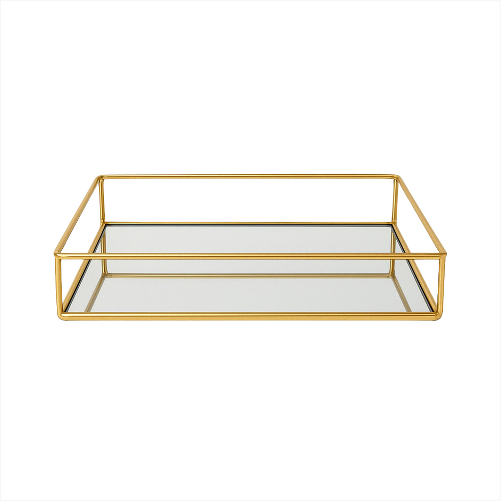 Bandejas Decorativas Espelhada Cozinha Café Buffet Bebidas em Oferta na Shopee
