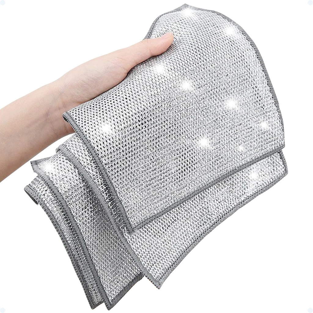 Kit 5 Pano De Limpeza Para Fogão Magico Multiuso De Arame