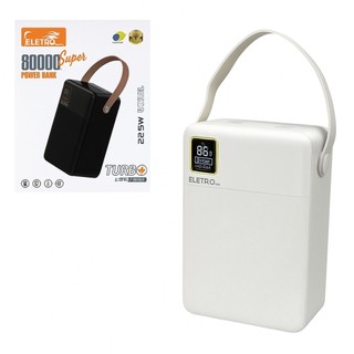 Power Bank Ultra Potente 80.000mAh 22.5W com Lanterna e Alça Camping