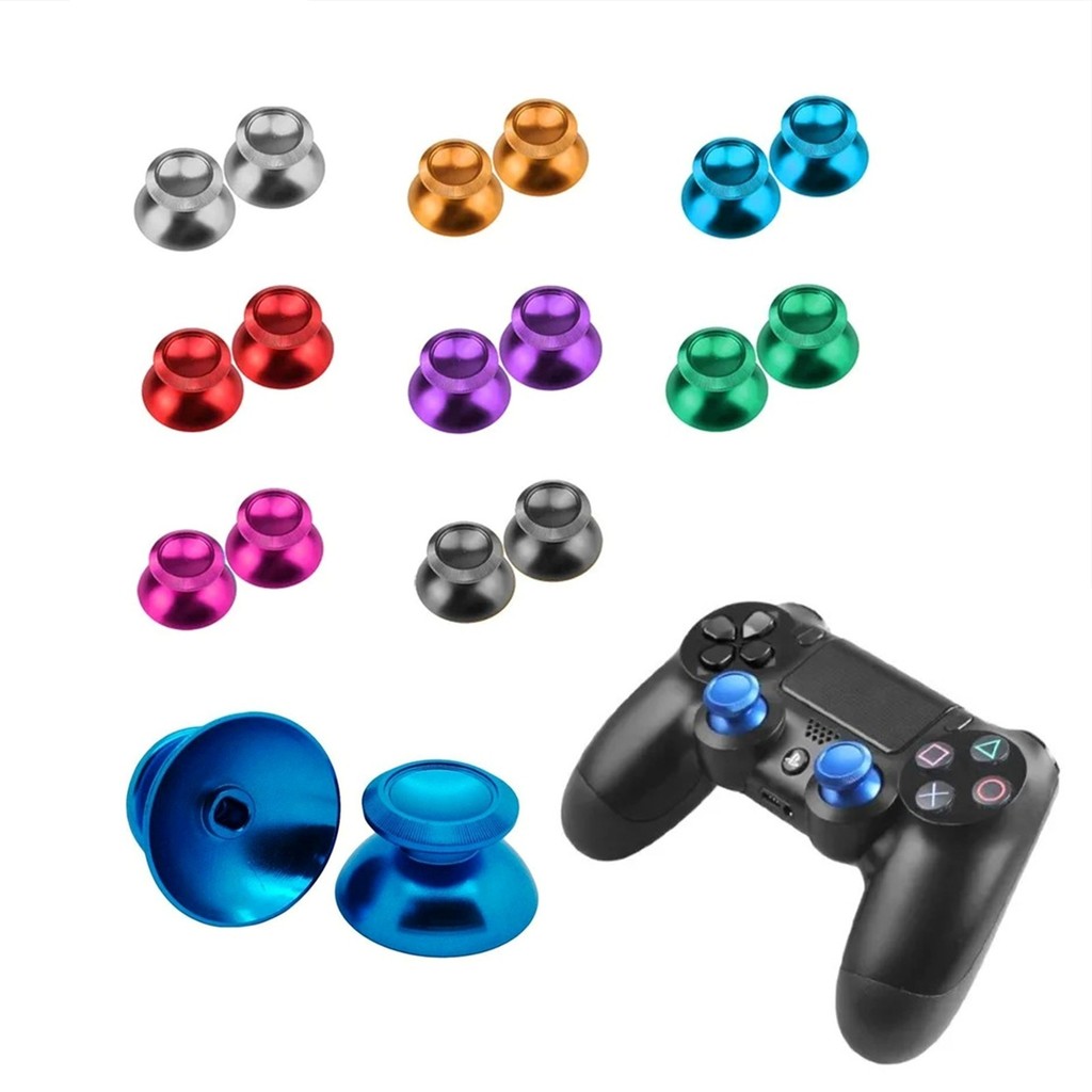 Kit 2 Botões Analógicos Direcional Metal Para Controle Playstation Ps4 / Ps5 /Xbox Series / ONE
