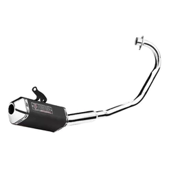 Escapamento Mini Tri cg Fan Titan 150 2004 Até 2008 Esd Cor Preto e Cromado