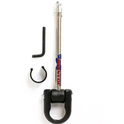 Antena Corta Pipa Moto Retrátil Guidao Aço Inox Prata M5a