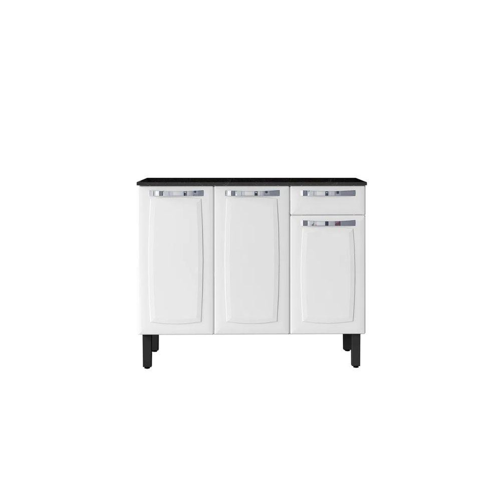 Balcão de Cozinha com Tampo Itatiaia Aço 3 Portas 1 Gaveta