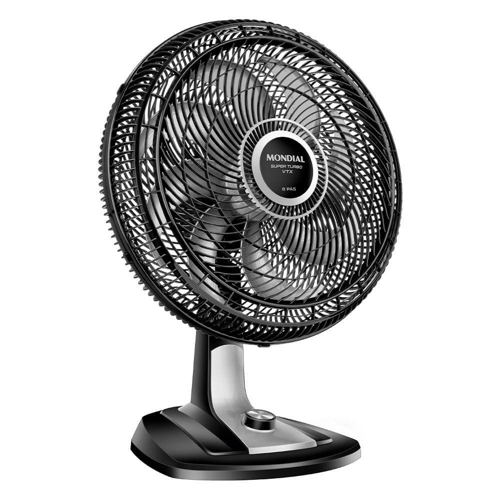 Ventilador De Mesa Mondial Turbo 8 Pás Vtx-40-8p Vent 40cm-127v-preto/prata em Oferta na Shopee
