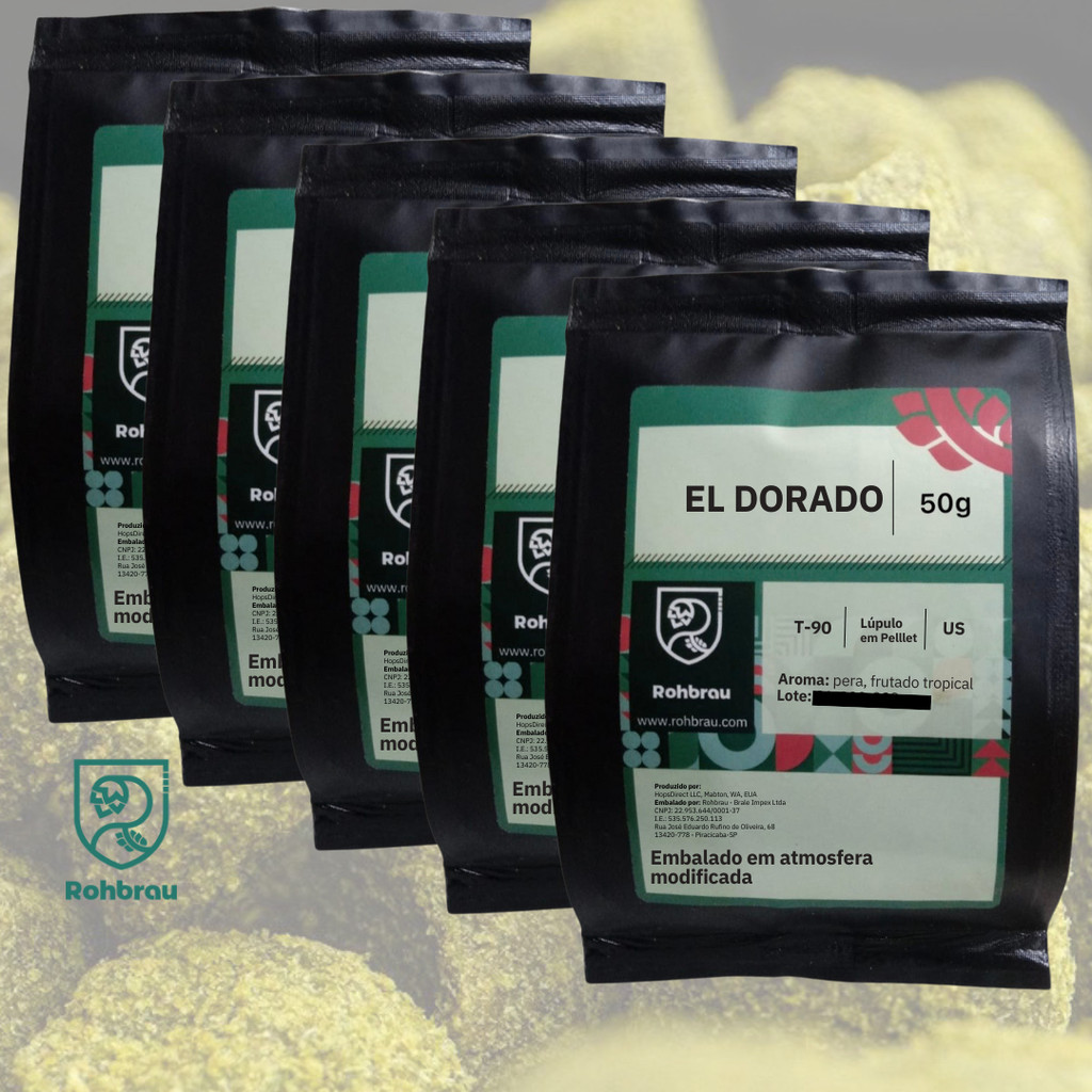Lúpulo El Dorado em Pellet T90 - 250g Emb. Atmosfera Modificada