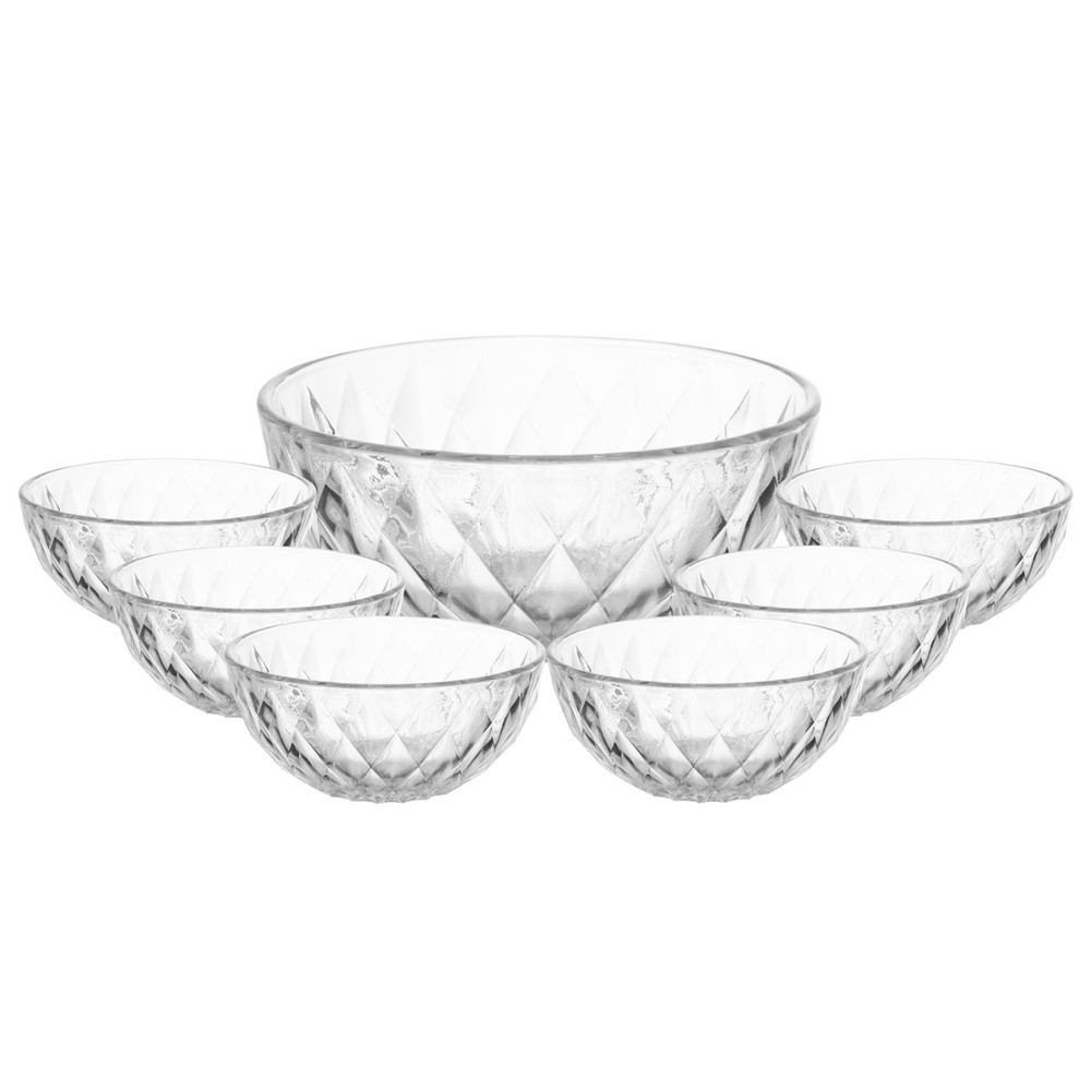 Conjunto de Bowls para Sobremesa 7 Peças de Vidro Diamond Lyor