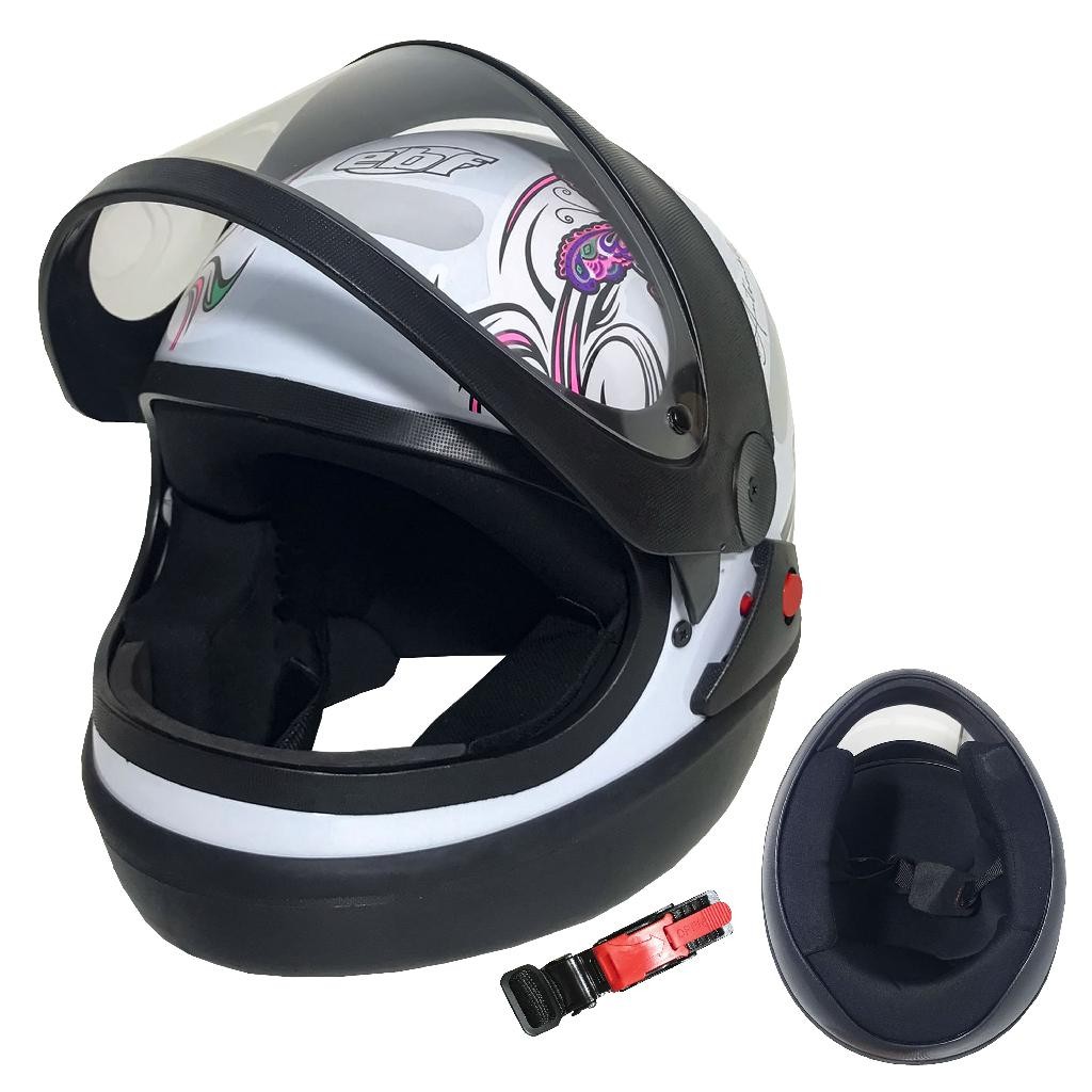 Capacete Moto Bolt Ebf Automatico Branco Borboleta Tam 58 em Oferta na Shopee