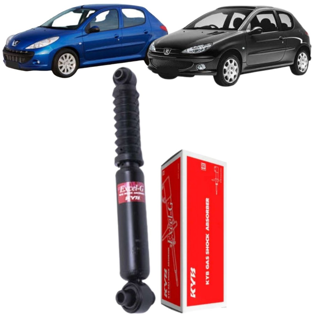 Amortecedor Kayaba Traseiro Esquerdo Direito Peugeot 206 207 1999 2002 2005 2007 2008 2012 2015