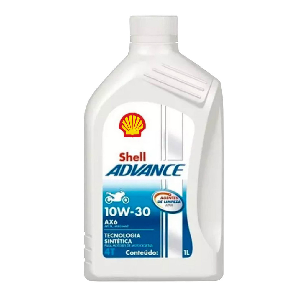 Oleo Shell Ax6 4 Tempos 1 Litro 10W30 Semi-Sintetico Advance — imagem 2 de 2